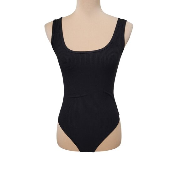 Forever 21 Size S Black Ribbed Tank Bodysuit, NEW with Tag - Picture 1 of 12